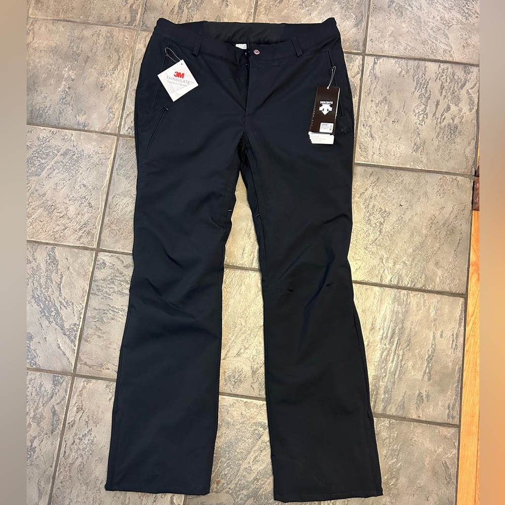 Descente ladies stretch black snowpants size 16 new with tags
